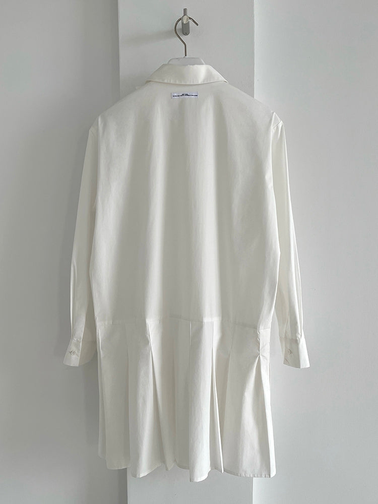 PFF GIRL. Original Design White Lace Shirt Dress