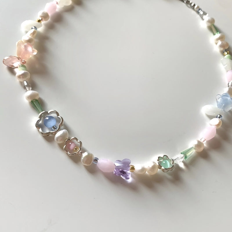 YEE ACC. original handmade multicolored natural pearl beaded necklace