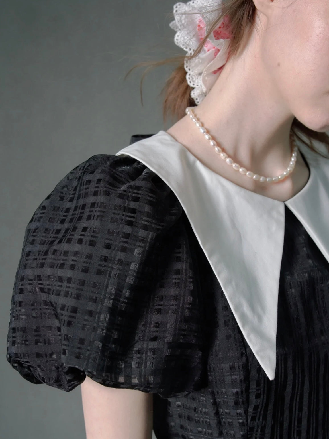 ffringe. original design puff sleeve large collar doll dress
