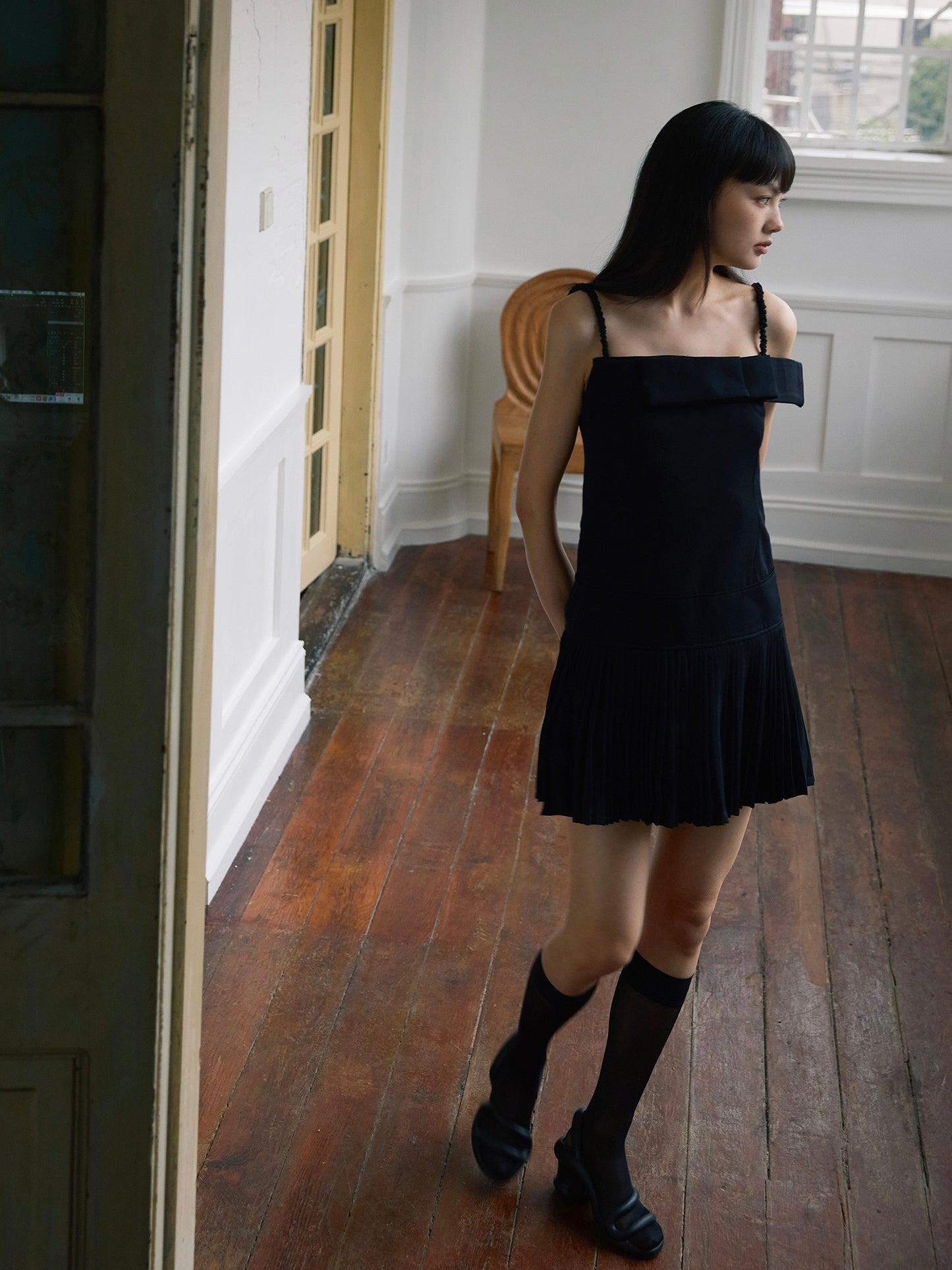 Organic Dreamer. original design suspender pleated skirt