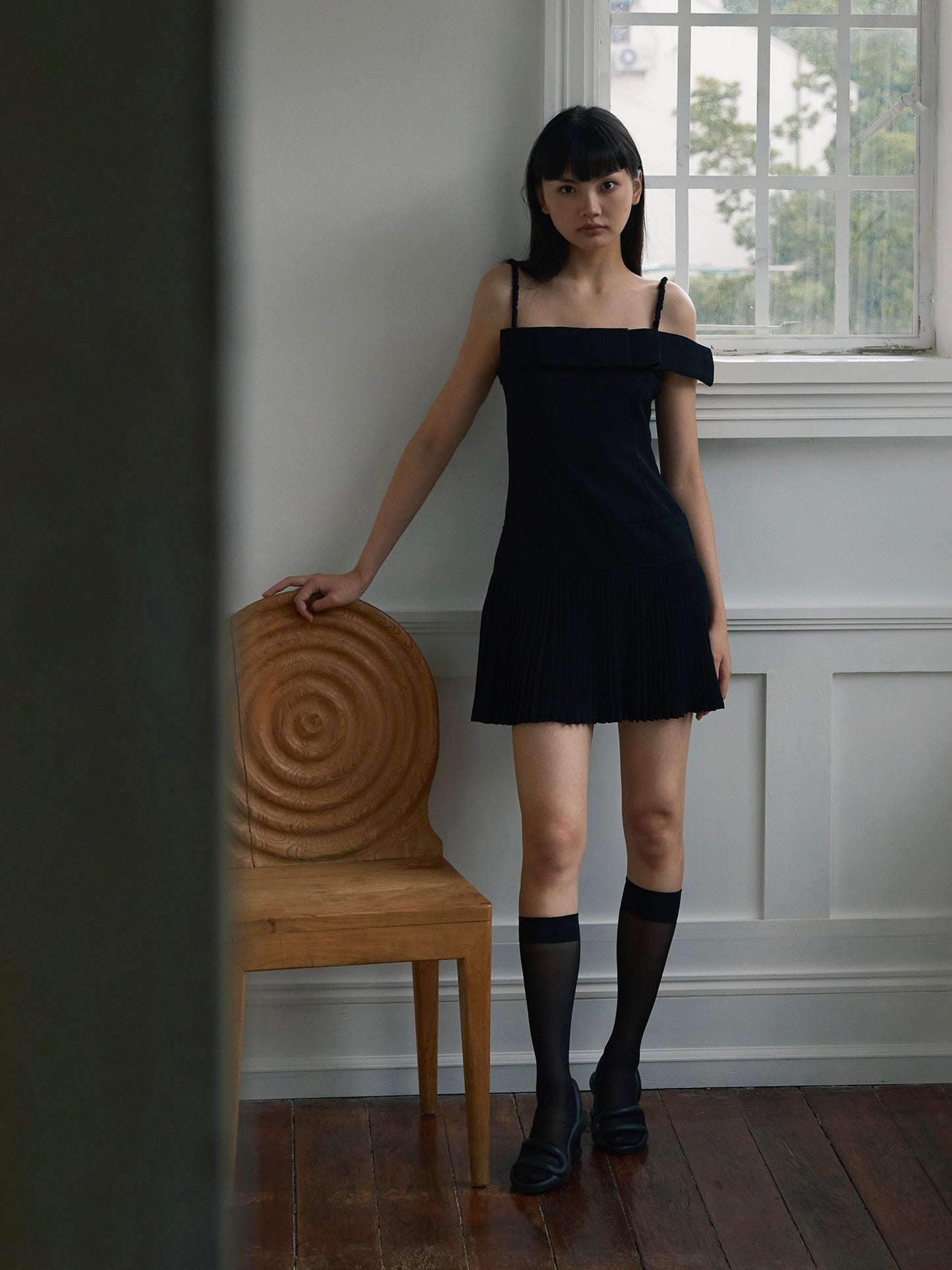 Organic Dreamer. original design suspender pleated skirt