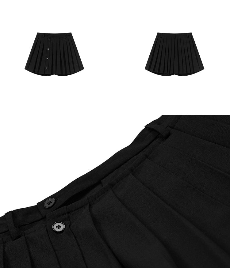 DOSORDONTS. original design black pleated culottes
