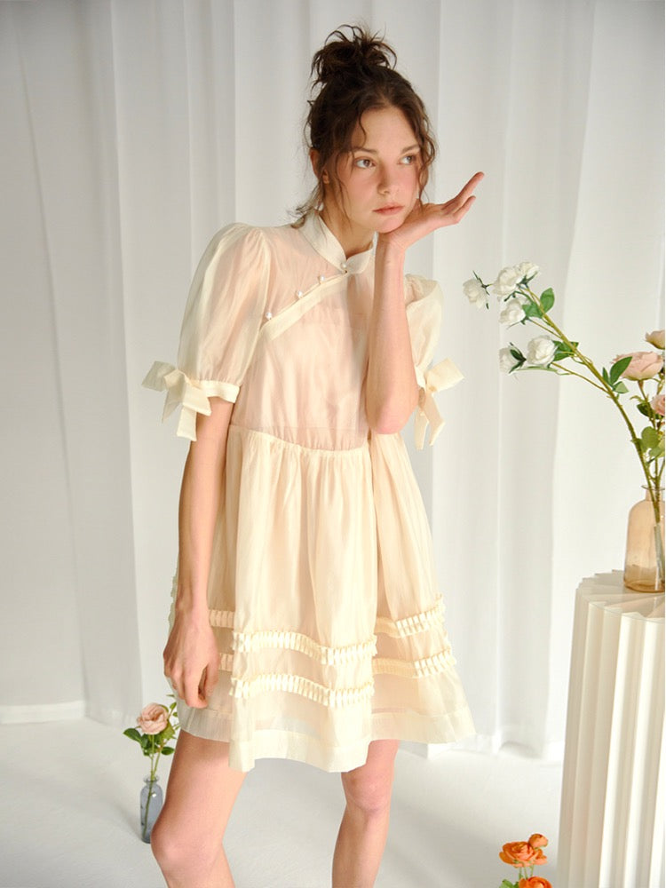 ffringe. original design organza new chinese style dress