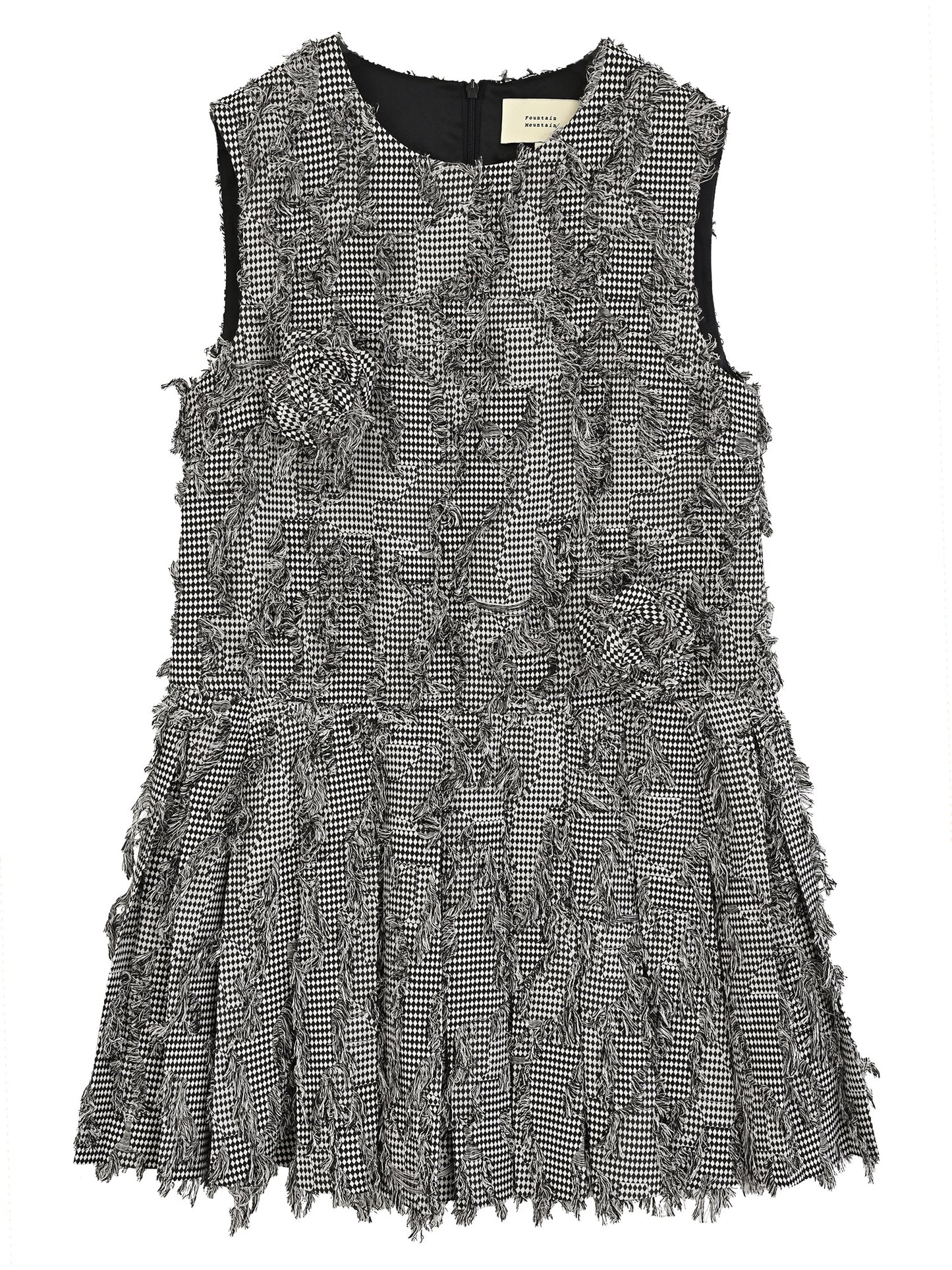 FountainMountain. Original Design Rose Vest Sleeveless Pleated Dress