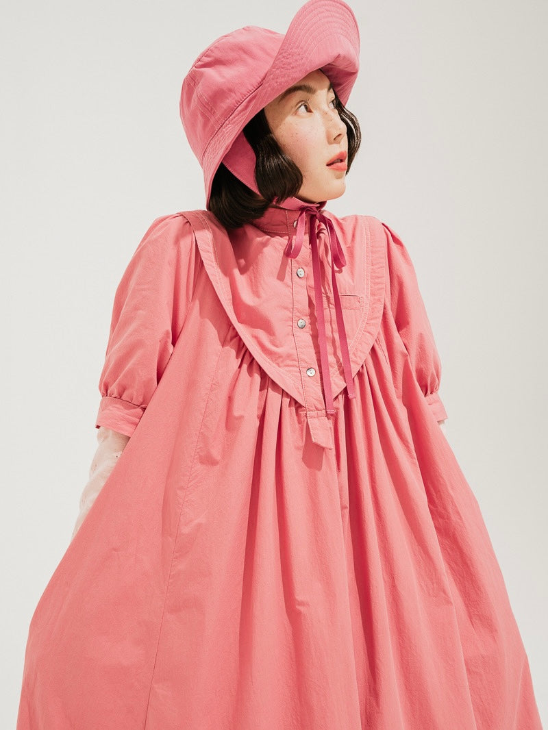 WOKERKER. Original Design Lace-up Wide-Brimmed Fold-Over Bucket Hat