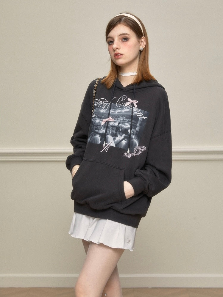 AYF. Original Design Retro Casual Loose Design Hooded Sweatshirt