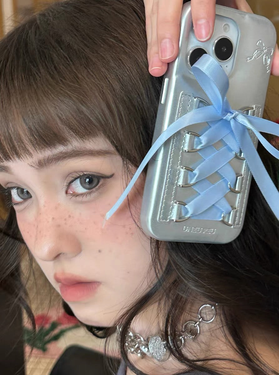 UNEUPEU .Ballet Girl Silver Pink Ballet Style iPhone Case All-Inclusive