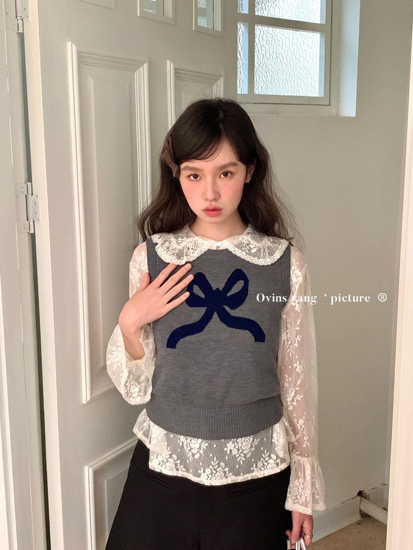 Ovins yang. Girly Sweet Inside Lace Top