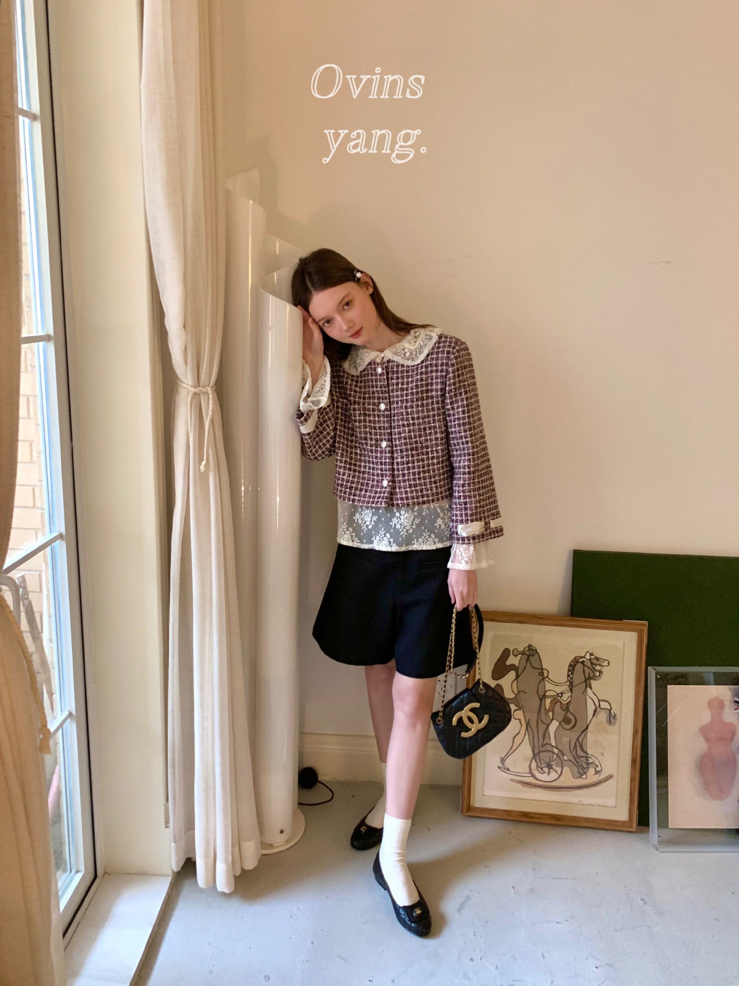 Ovins yang. Girly Sweet Inside Lace Top