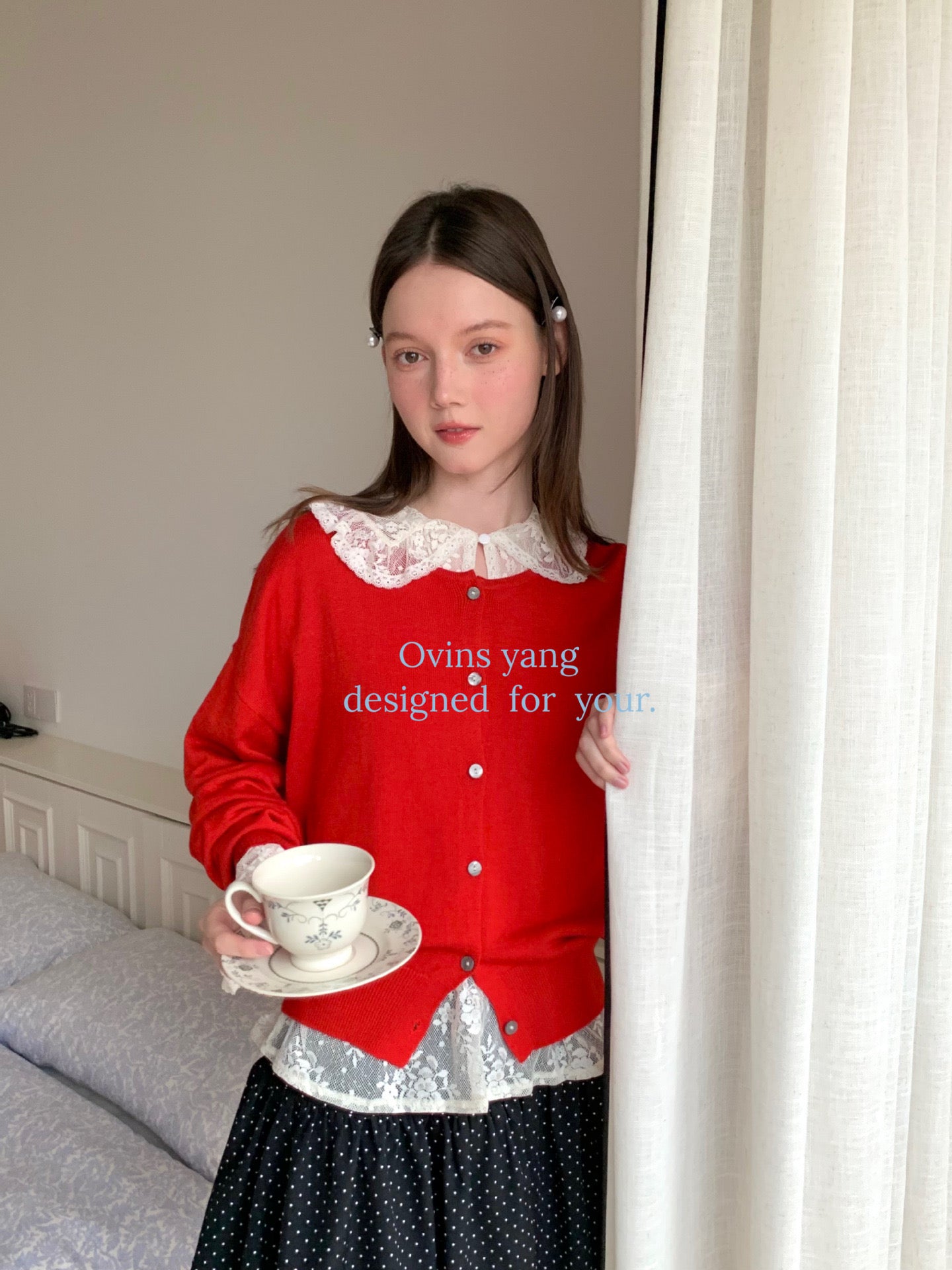 Ovins yang. Girly Sweet Inside Lace Top