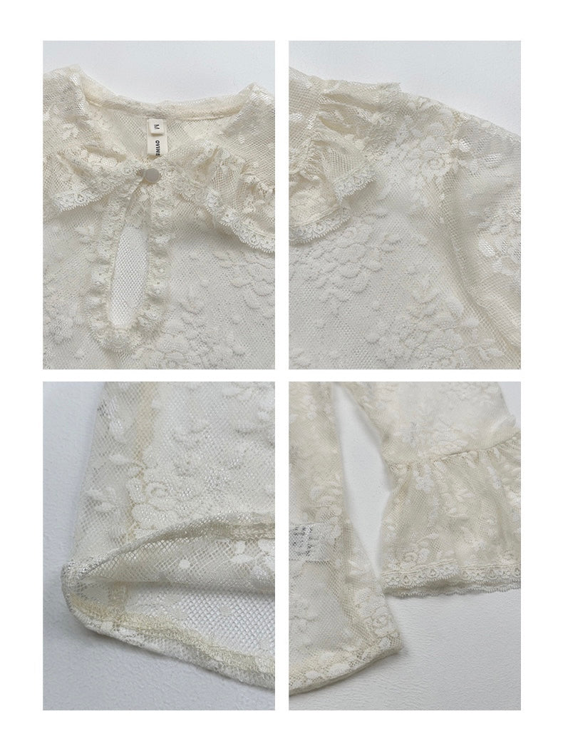Ovins yang. Girly Sweet Inside Lace Top