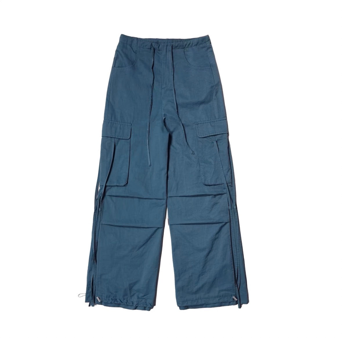 Moromoro. Original Design Multi-function Pocket Strapp Flared Casual Trousers