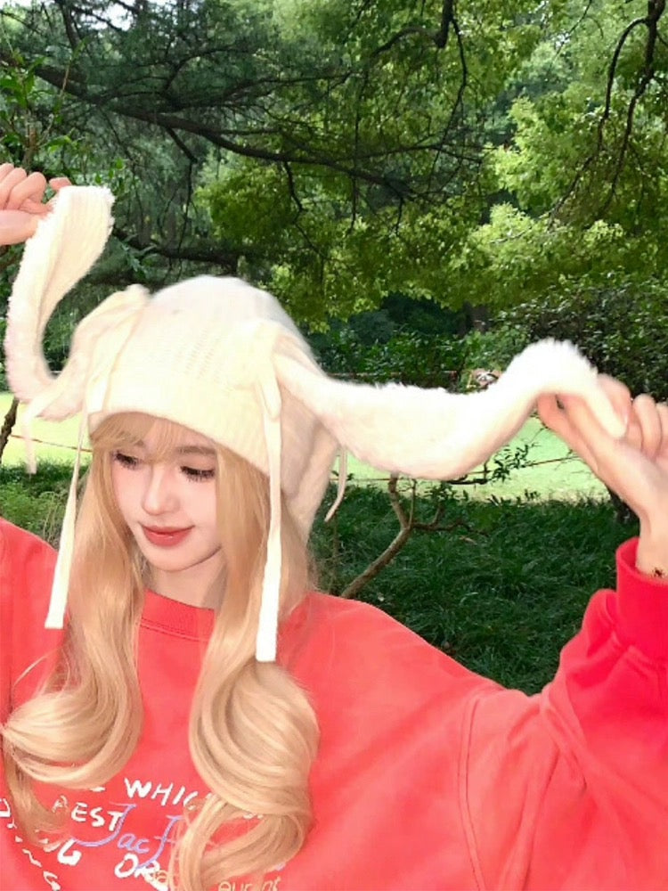 【TWICE Nayeon着用】SEICARINO.Rabbit Ears Balaclava Hat