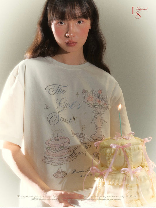 LOLOL.Original Design French Illustration Printed T-shirt
