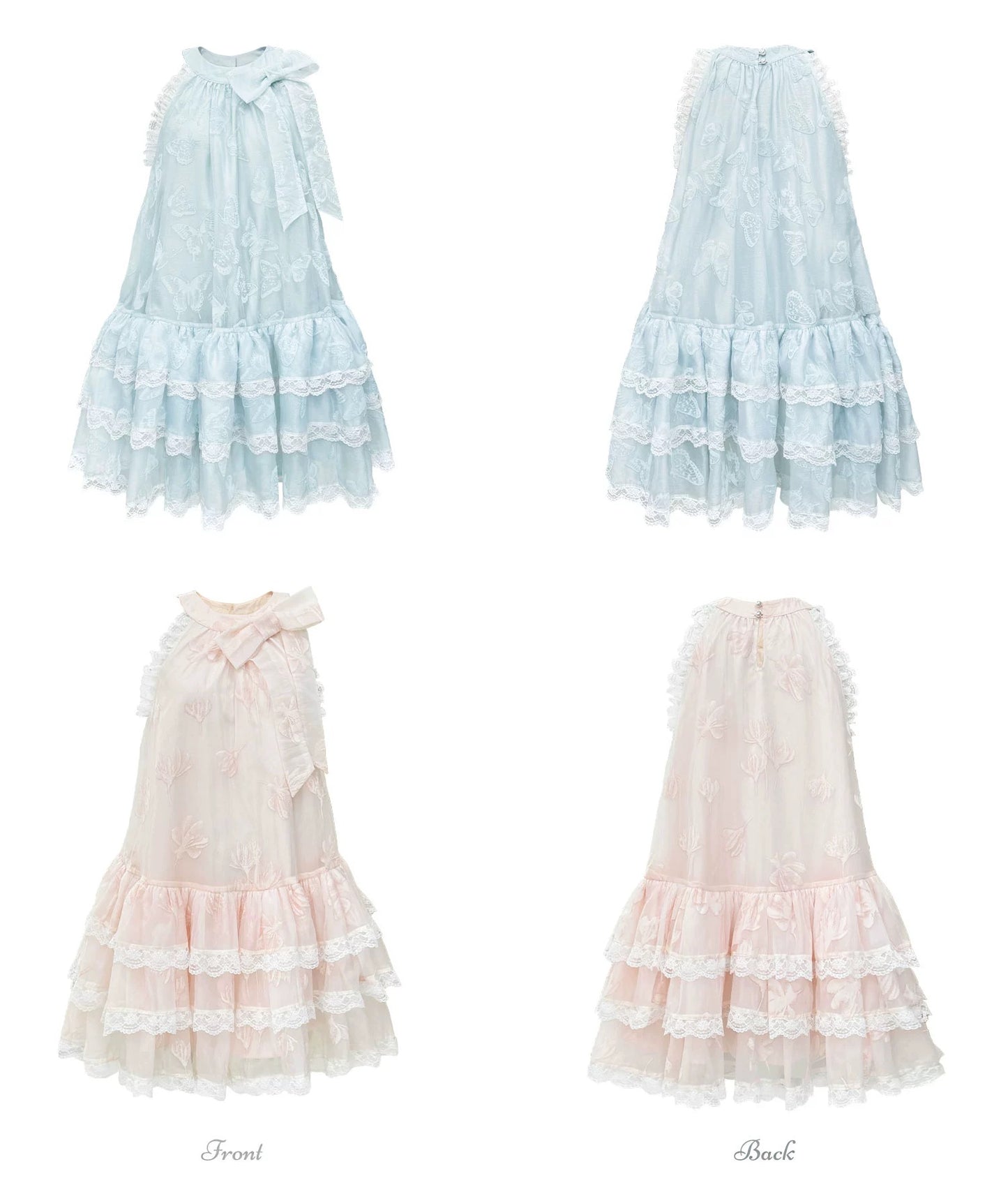 Narrator. Original Design Butterfly Organza Lace Suspender Dress