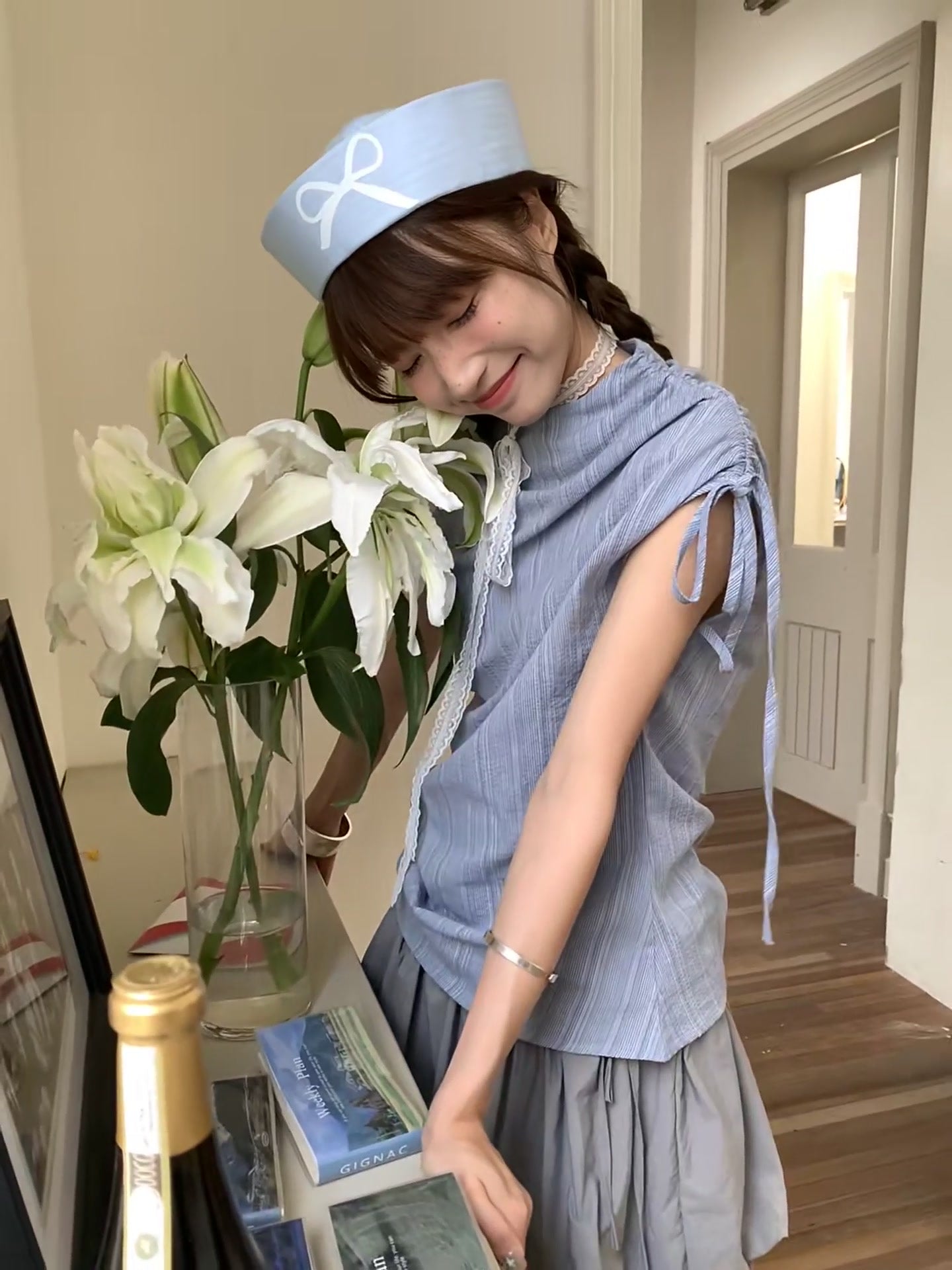 Zero Soda.Lace Frill Tops&Puff Skirt