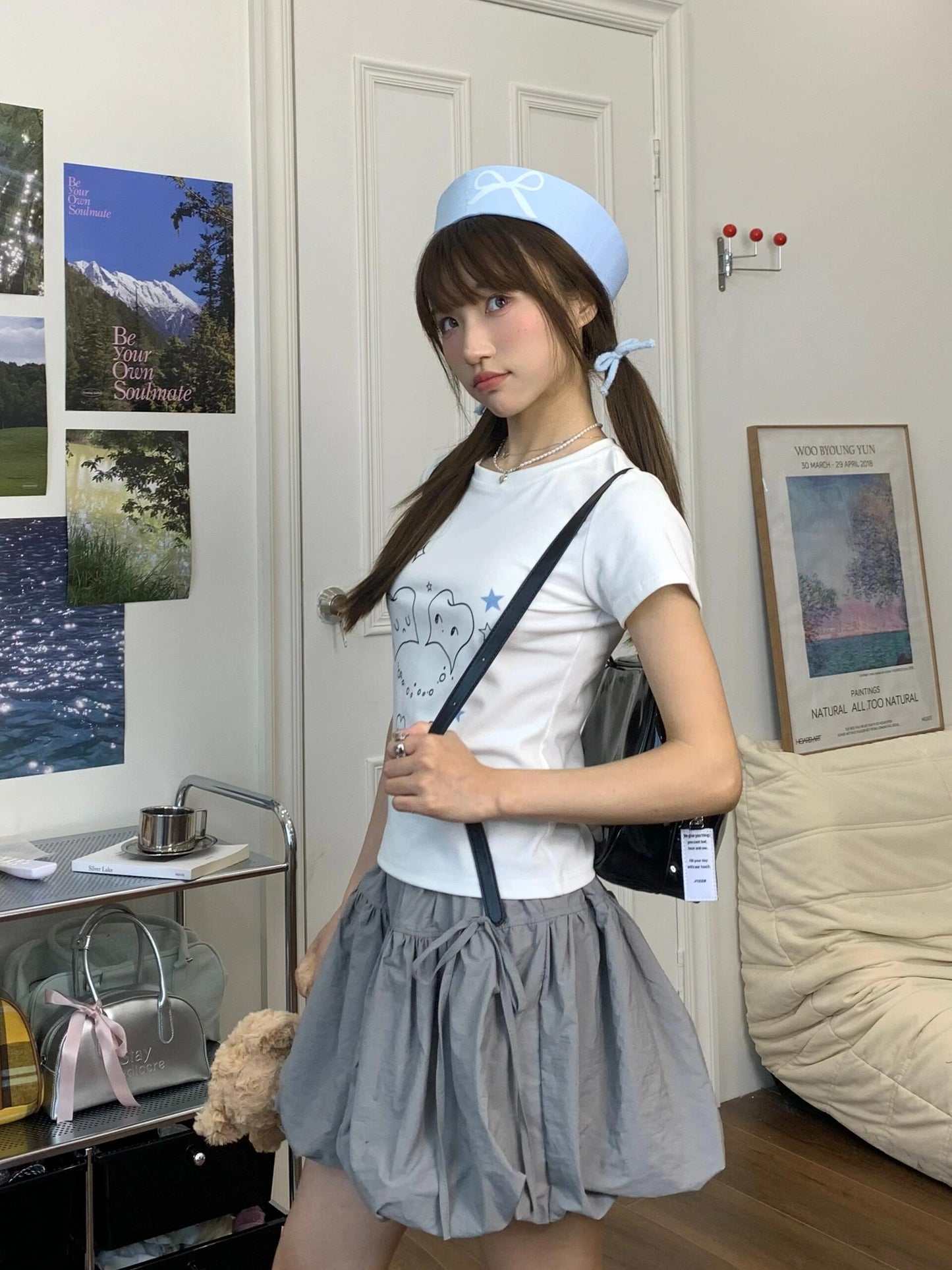 Zero Soda.Lace Frill Tops&Puff Skirt