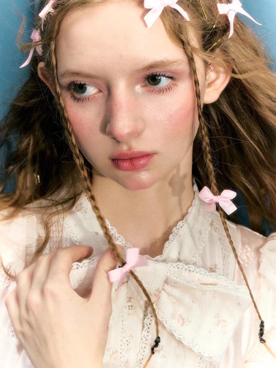 Narrator. Original Design Pink Floral Bow Princess Dress