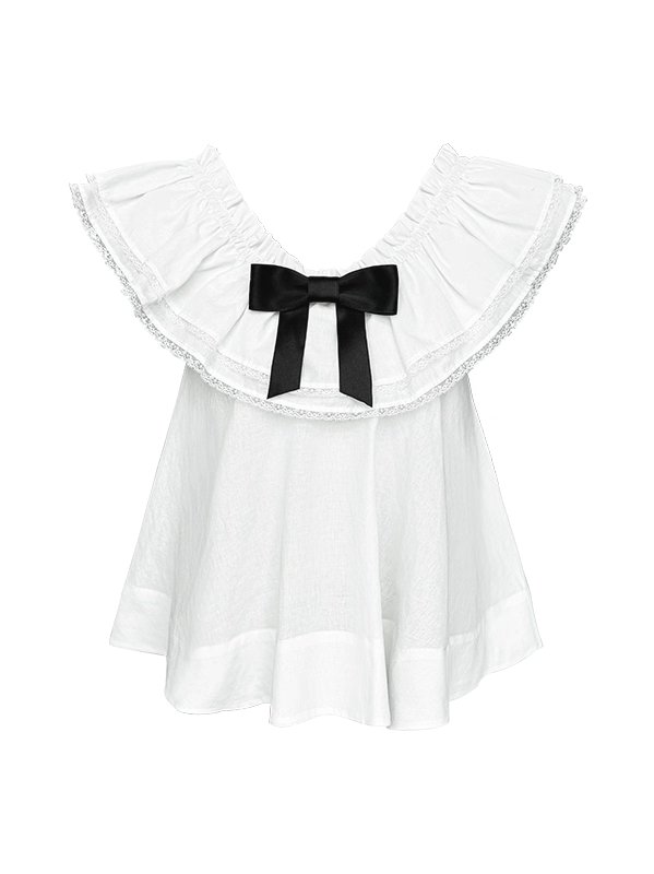 Narrator. Original Design Sleeveless Bow Top & Gingham Midi Skirt Set