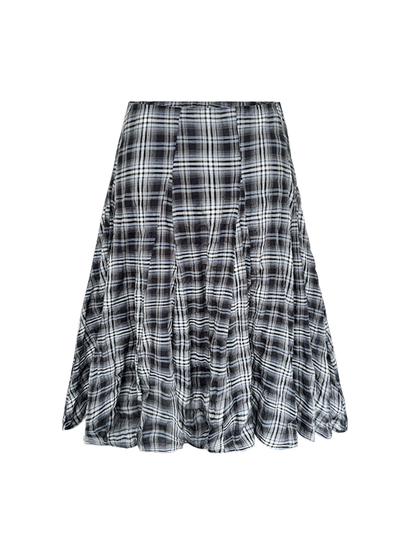 Narrator. Original Design Sleeveless Bow Top & Gingham Midi Skirt Set