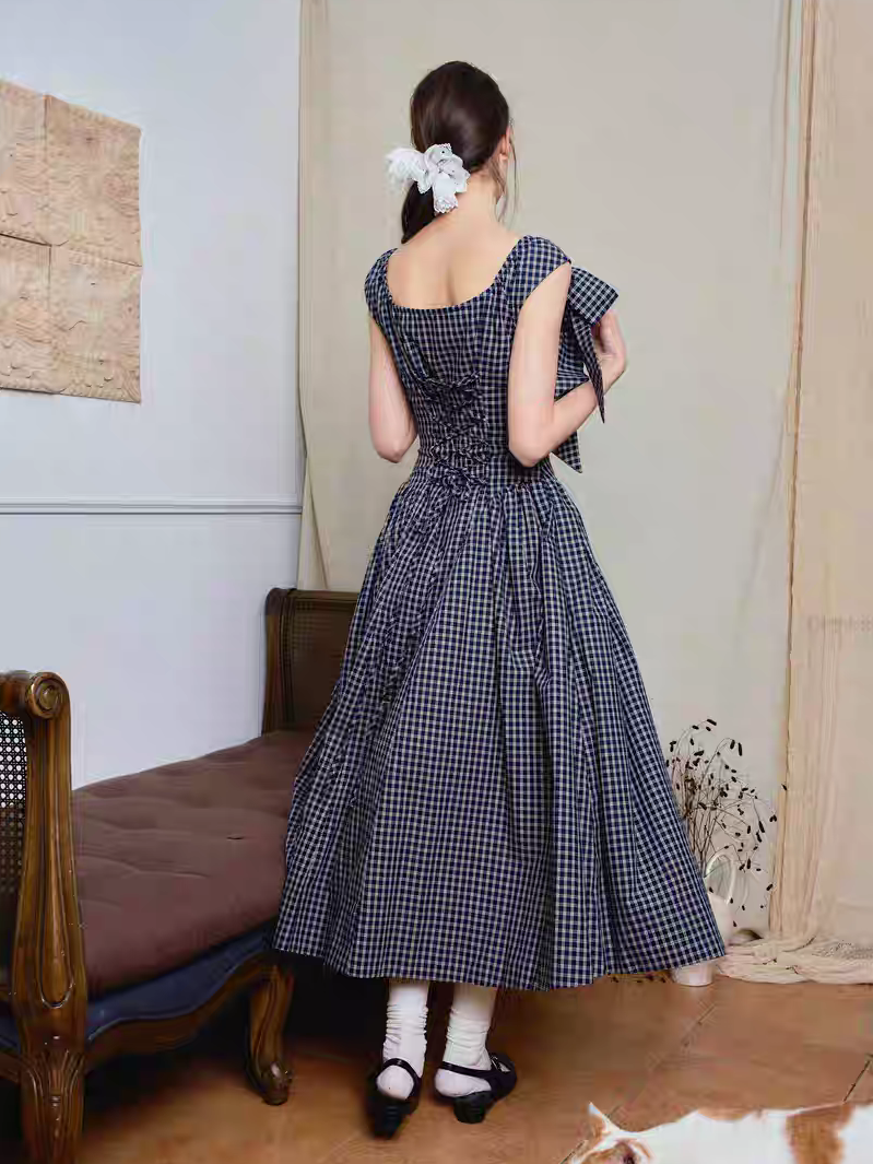 Ffringe. Original Design Asymmetrical Shoulder Detachable Bow Tie Maxi Dress