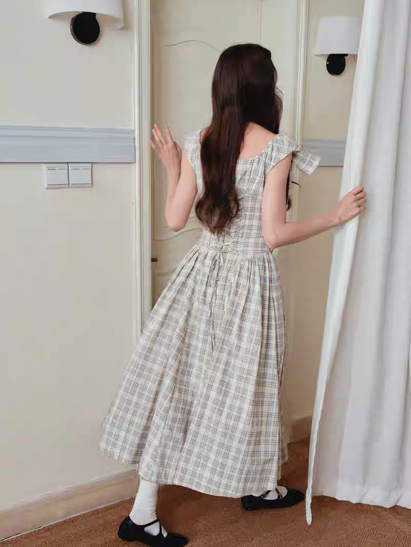 Ffringe. Original Design Asymmetrical Shoulder Detachable Bow Tie Maxi Dress