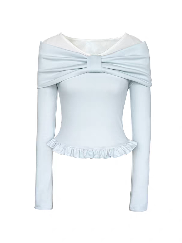 Narrator. Original Design High-Stretch Bow Long-Sleeve T-Shirt