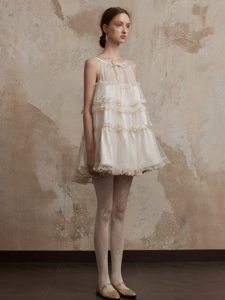 Fa sogno. Original Design Lace Dance-Inspired Cami Puff Dress