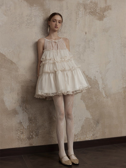 Fa sogno. Original Design Lace Dance-Inspired Cami Puff Dress