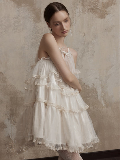 Fa sogno. Original Design Lace Dance-Inspired Cami Puff Dress