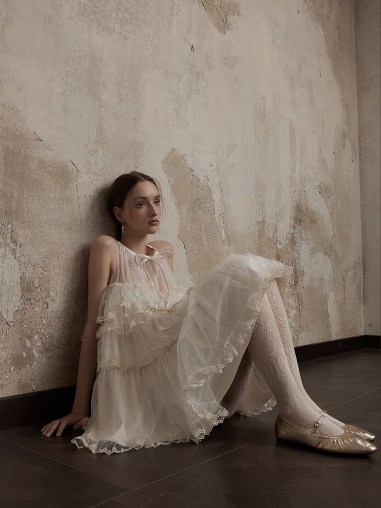 Fa sogno. Original Design Lace Dance-Inspired Cami Puff Dress