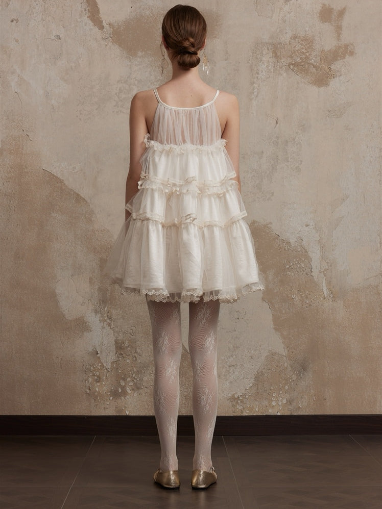 Fa sogno. Original Design Lace Dance-Inspired Cami Puff Dress