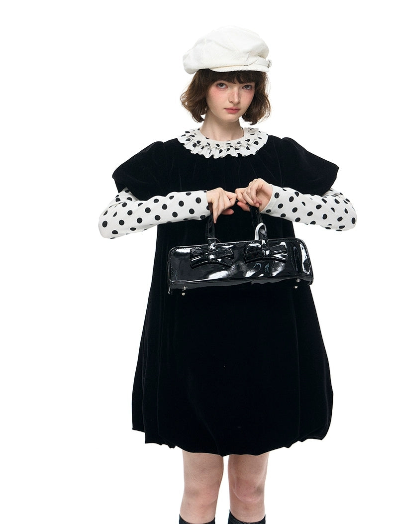 Romance Nanci. Original Design Polka Dot Ruffle Top