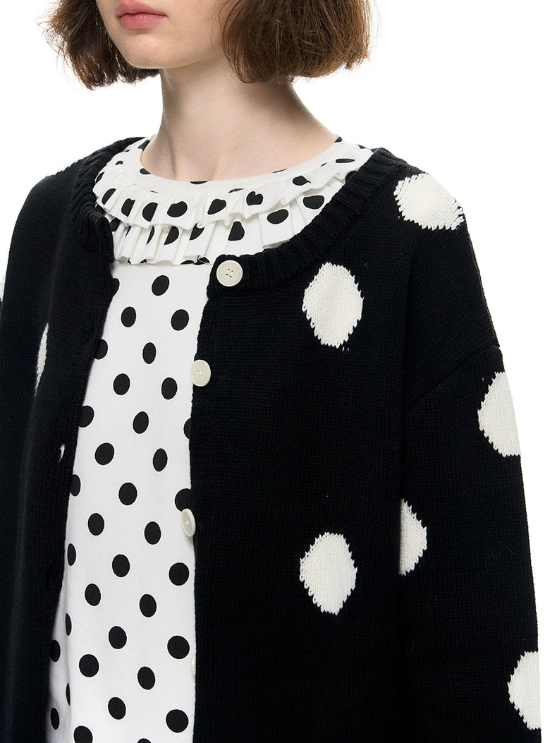 Romance Nanci. Original Design Polka Dot Ruffle Top
