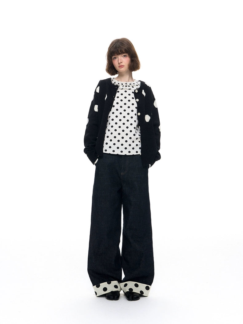 Romance Nanci. Original Design Polka Dot Ruffle Top