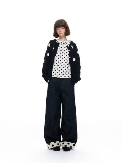 Romance Nanci. Original Design Polka Dot Ruffle Top