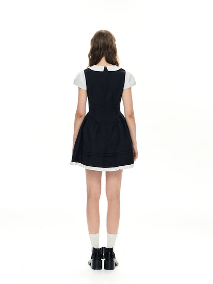 Romance Nanci. Original Design Two-in-One Short Sleeve A-Line Dress