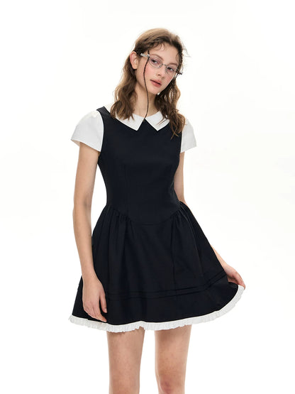 Romance Nanci. Original Design Two-in-One Short Sleeve A-Line Dress