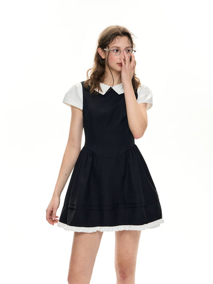 Romance Nanci. Original Design Two-in-One Short Sleeve A-Line Dress