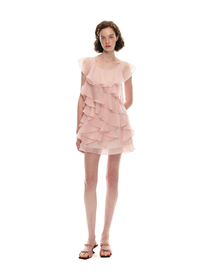 Romance Nanci. Original Design Ruffle Trim Tie Dress