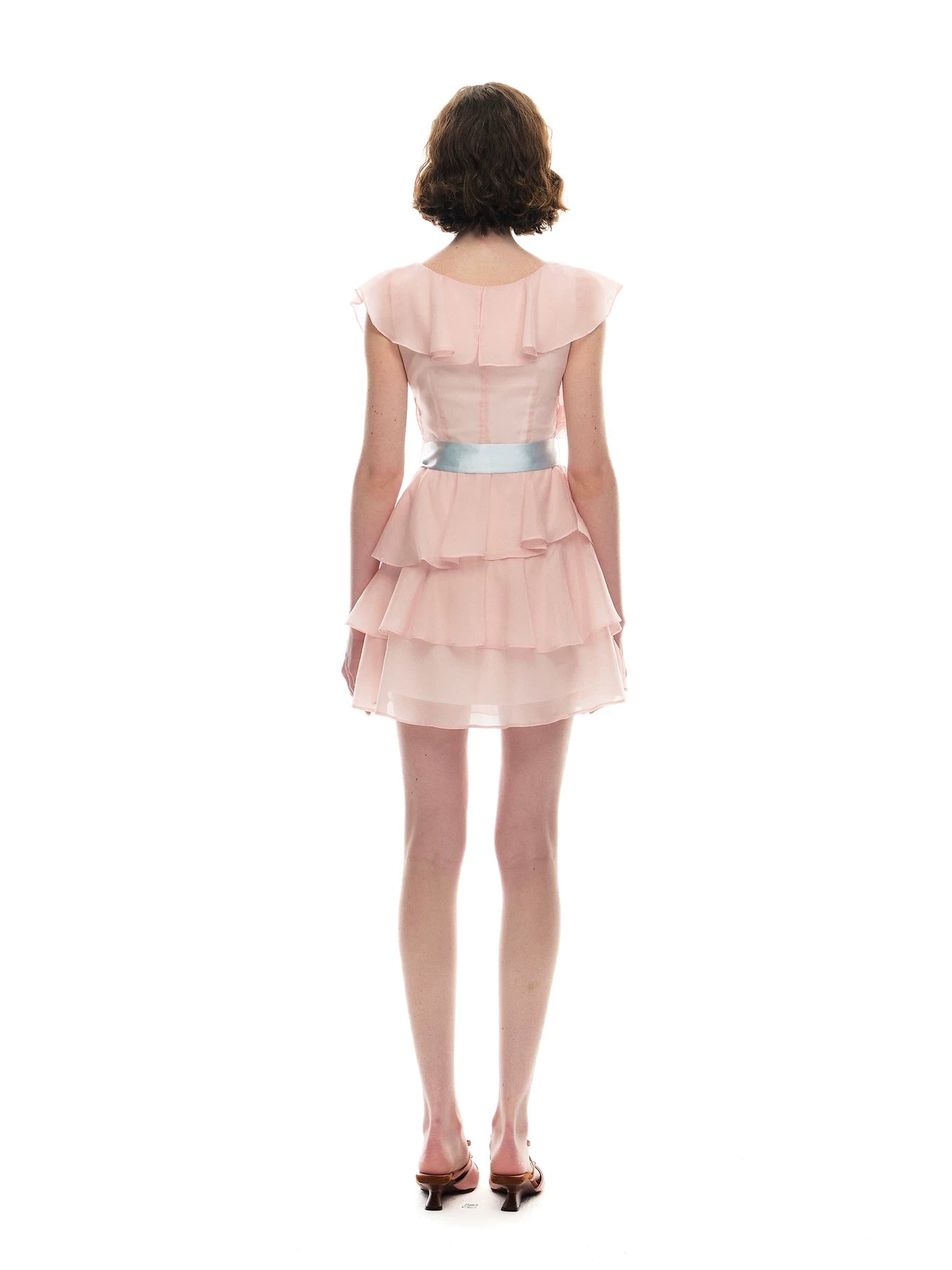 Romance Nanci. Original Design Ruffle Trim Tie Dress