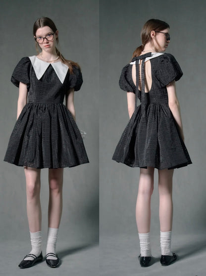 ffringe. original design puff sleeve large collar doll dress