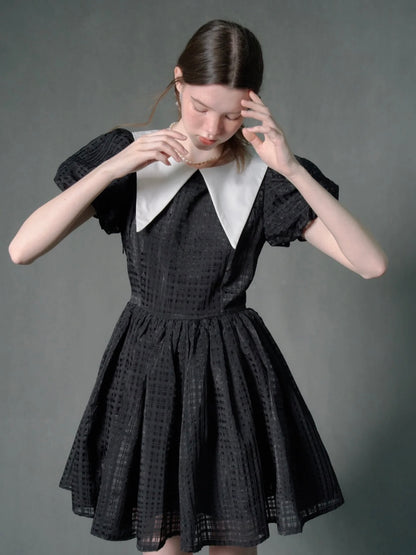 ffringe. original design puff sleeve large collar doll dress