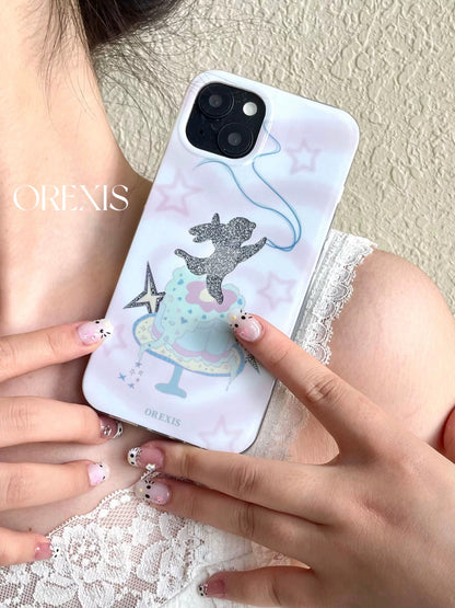 OREXIS. Double Glitter Cake Rabbit All-Inclusive Phone Case