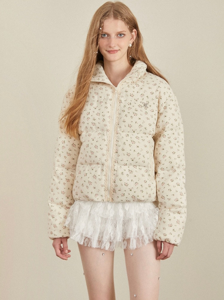 AYF. Original Design Lace Floral Cotton Coat Winter