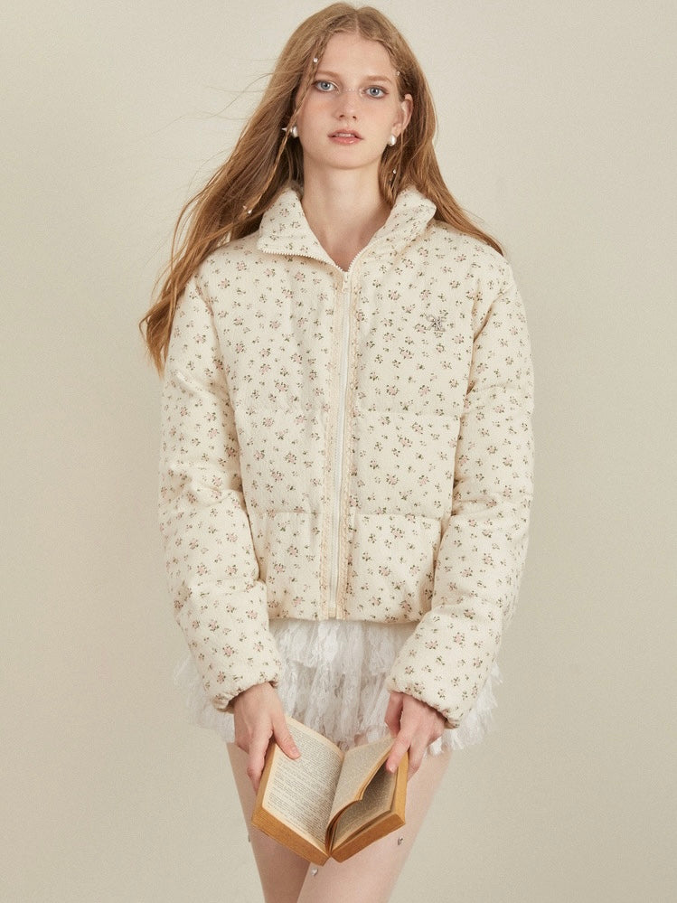 AYF. Original Design Lace Floral Cotton Coat Winter