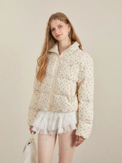 AYF. Original Design Lace Floral Cotton Coat Winter