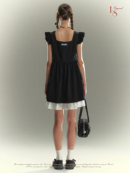 LOLOL.Original Design French Girly Flying Sleeves Dress