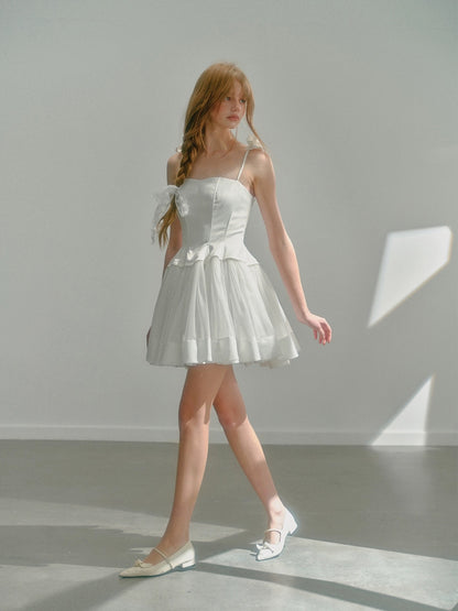 UNOSA.Original Design Rose Suspender Sheer  Short Dress