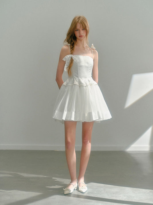 UNOSA.Original Design Rose Suspender Sheer  Short Dress
